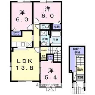 ルピナスⅠ【2階】の間取り